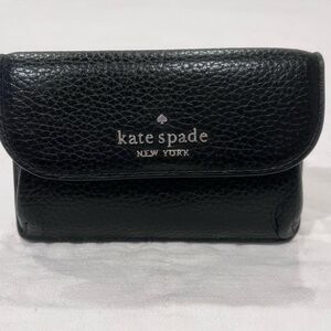 Kate Spade Black Dumpling Leather Textured Wallet